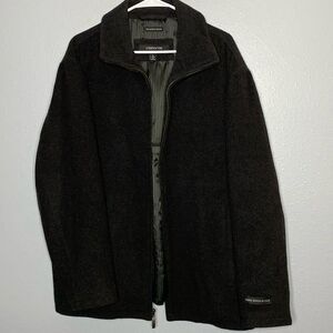 Liz Claiborne Italian Wool Blend Classic Zip Up Jacket Size Large